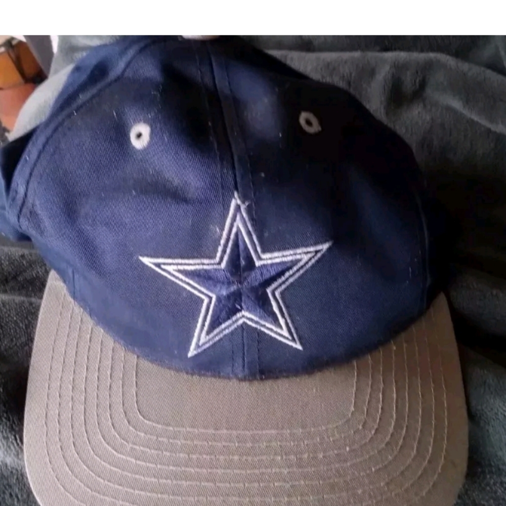 Vintage Dallas Cowboys Twins Enterprise Snapback Hat Cap NFL Blue Gray